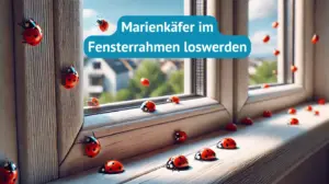 Marienkäfer im Fensterrahmen loswerden