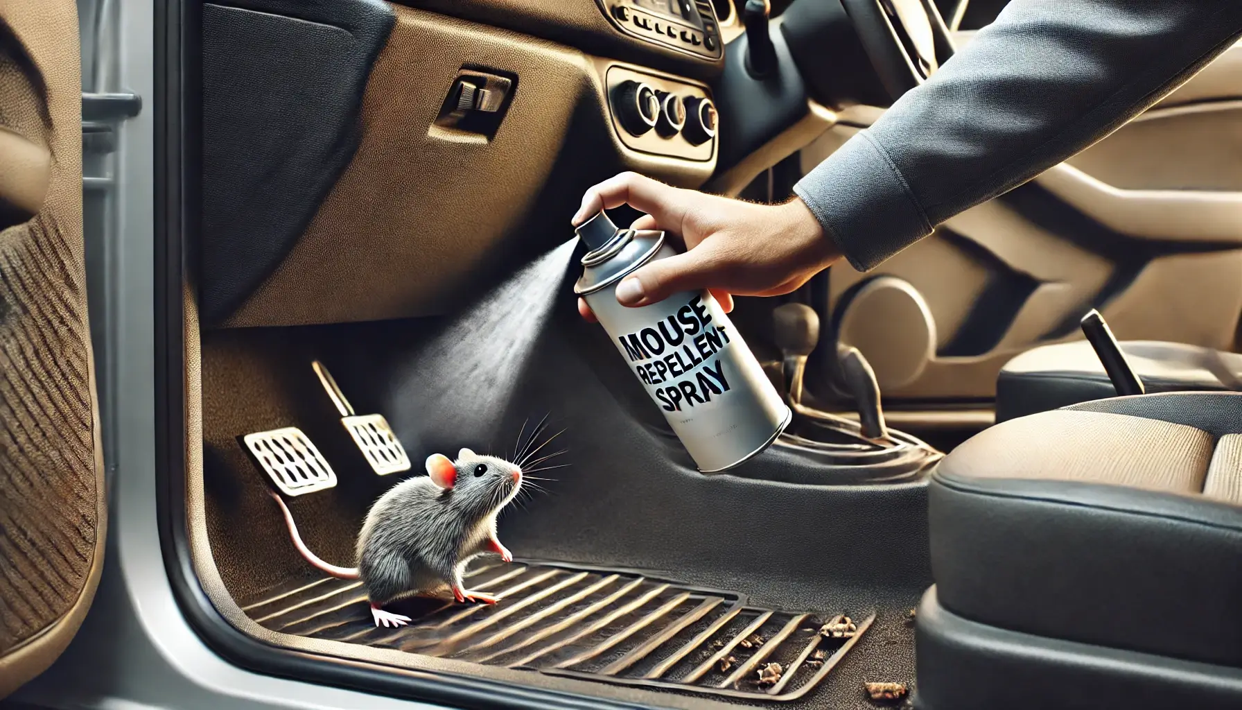 Maus im Auto loswerden mit Mäusespray