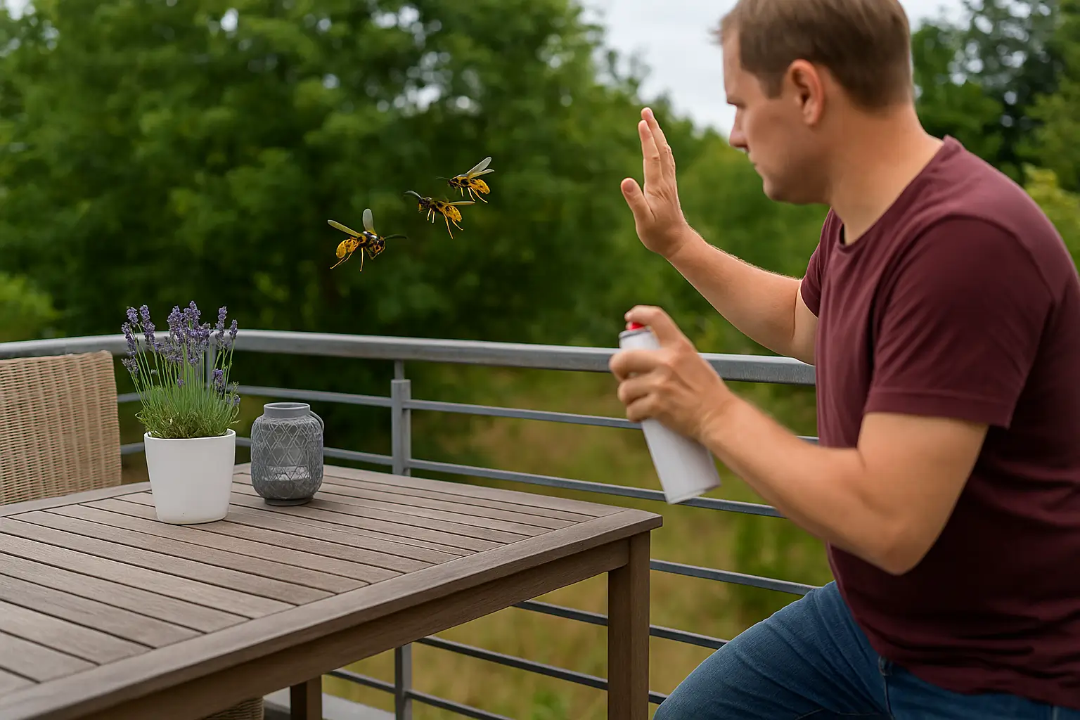 häufige fehler bei wespen fernhalten balkon