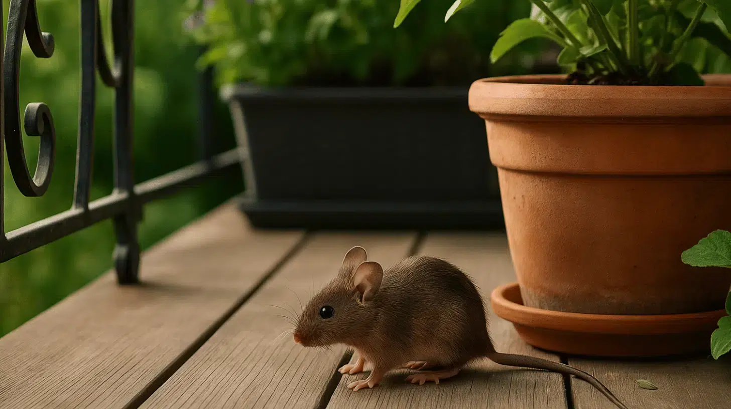 mäuse auf dem balkon