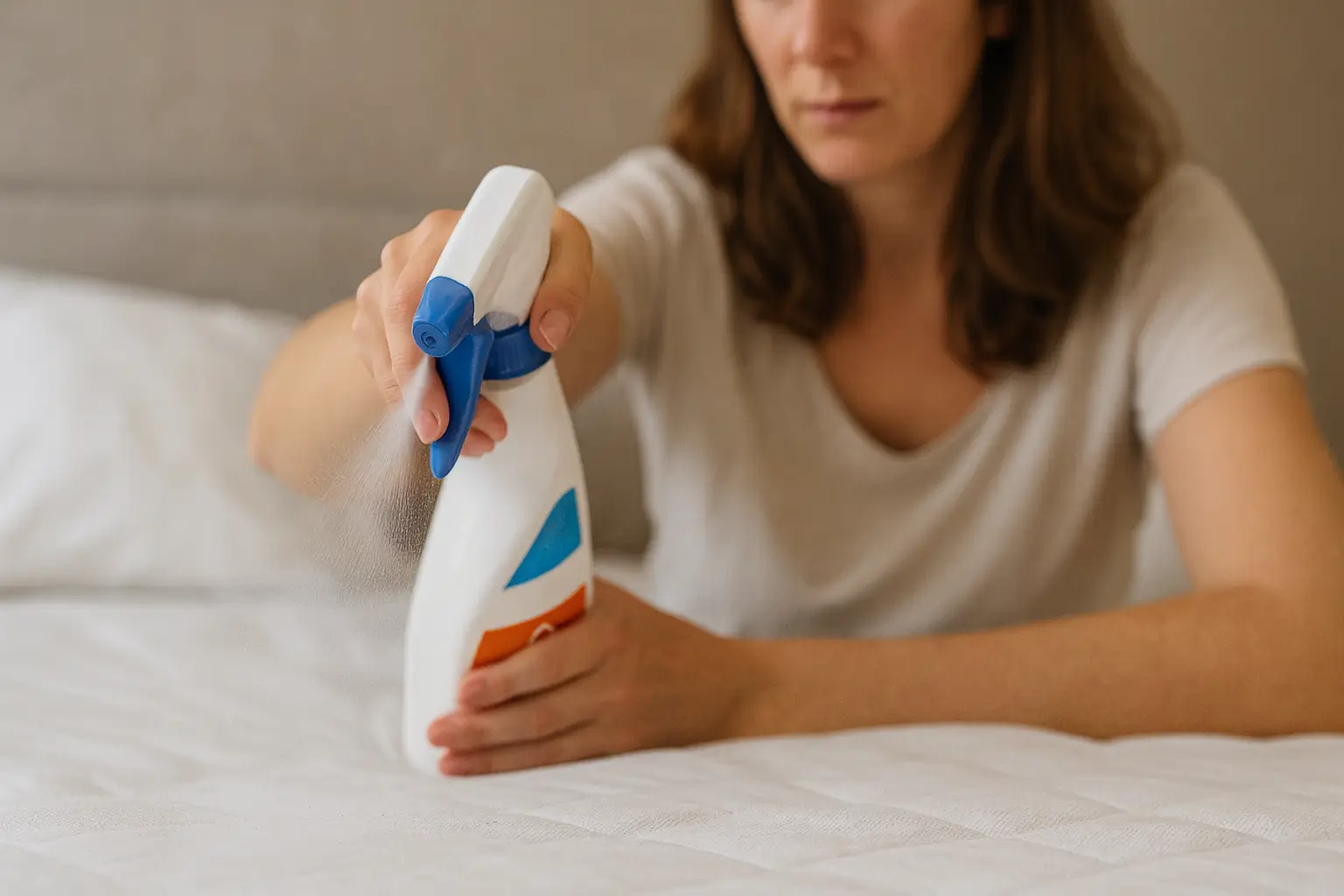 meine empfehlung das Patronus Milben spray bei milben bettwäsche