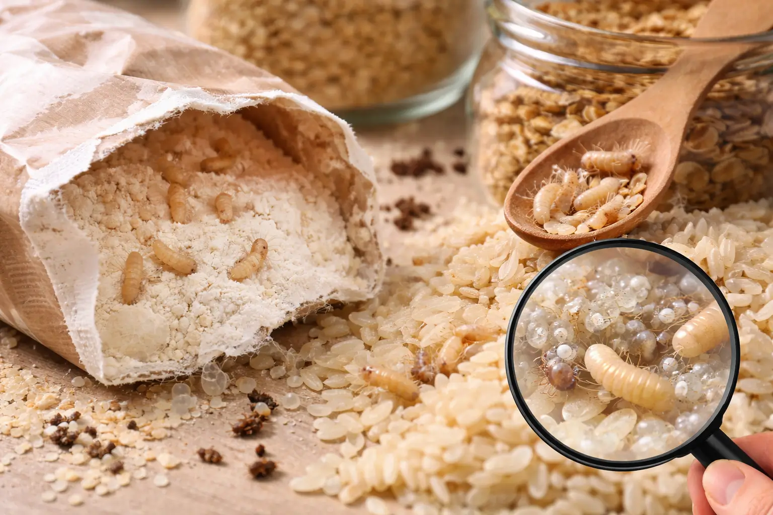 larven und eier warum sie immer wiederkommen-reismehlkäfer bekämpfen