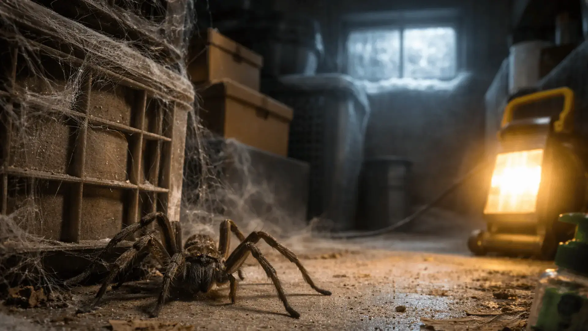 spinne im winter