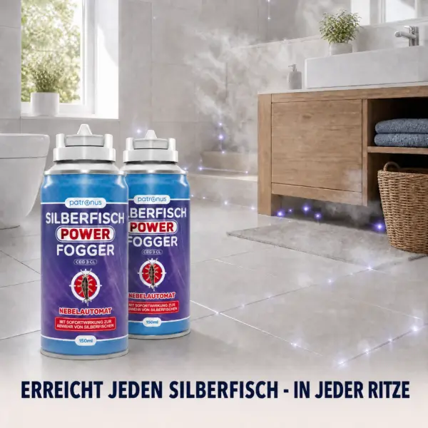 Silberfisch Power Fogger flutet den Raum und erreicht jedes Versteck