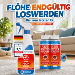Flöhe Komplettpaket – Flohspray und Power Fogger gegen Flöhe in der Wohnung
