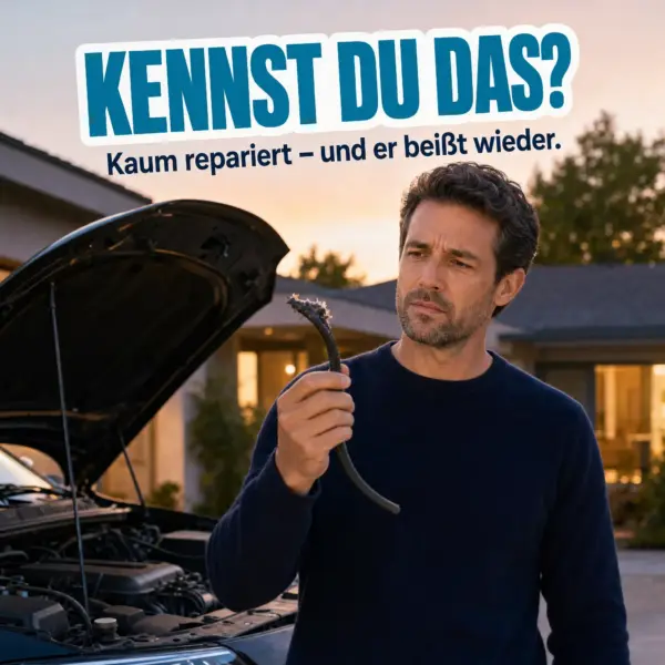 Mann entdeckt durchgebissenes Kabel im Motorraum – klassischer Marderschaden am Auto
