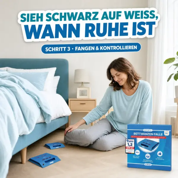 Schritt 3: Bettwanzen-Falle fangen & kontrollieren