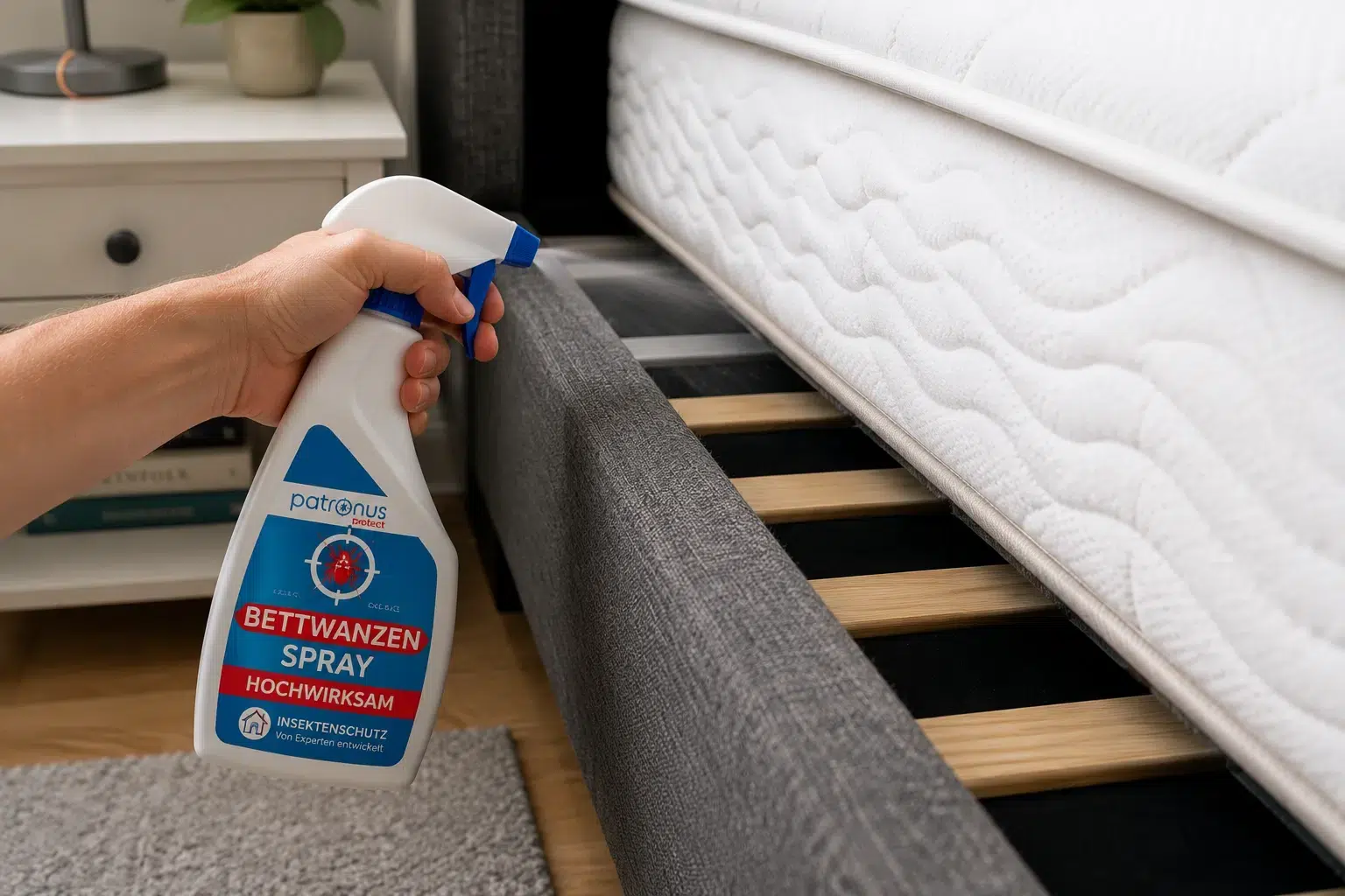 Bettwanzen finden Spray Anwendung