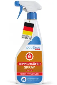 Patronus Teppichkäfer Spray 500 ml Sprühflasche gegen Teppichkäfer und Speckkäfer
