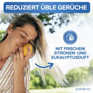 Das Maden Spray reduziert üble Gerüche und hinterlässt einen frischen Zitronen- und Eukalyptusduft