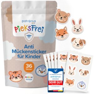 Patronus Pieksfrei Anti Mücken Sticker für Kinder & Babys