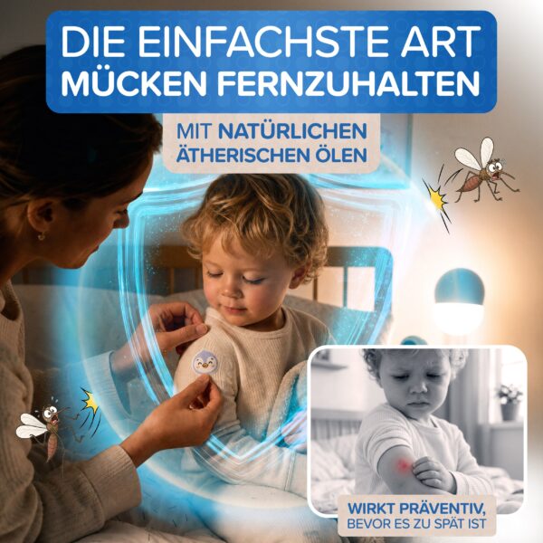 Sticker wird auf der Kleidung angebracht und wirkt praeventiv