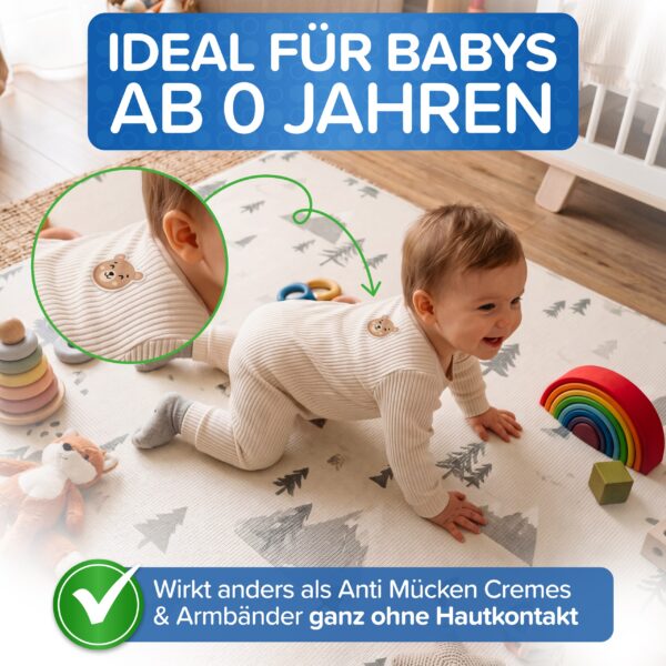 Ideal fuer Babys ab 0 Jahren, wirkt ohne Hautkontakt