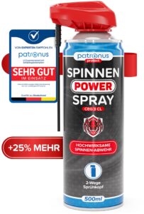 Patronus Spinnen Power Spray 500 ml, von Experten empfohlen, sehr gut im Einsatz, 25 Prozent mehr Inhalt