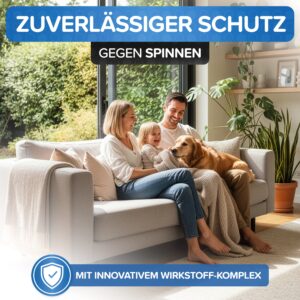 Zuverlaessiger Schutz gegen Spinnen mit innovativem Wirkstoff-Komplex