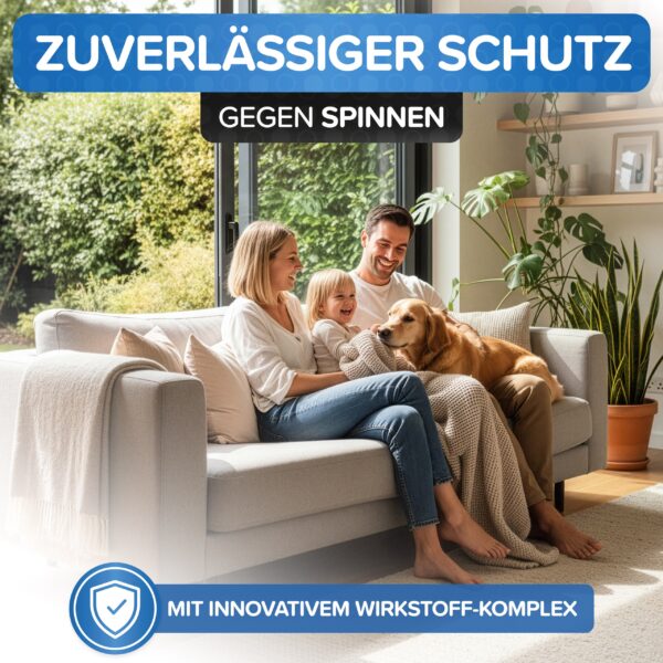Zuverlaessiger Schutz gegen Spinnen mit innovativem Wirkstoff-Komplex