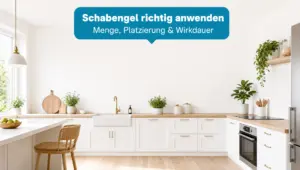 Schabengel richtig anwenden: helle Küche als Titelbild
