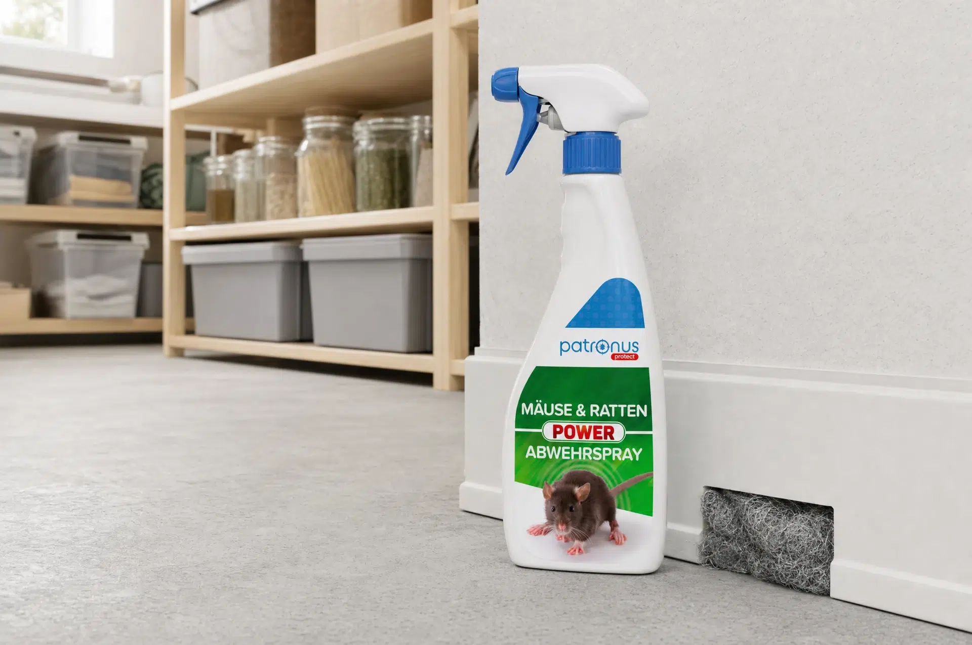 Patronus Mäuse & Ratten Power Abwehrspray als Ergänzung zur Rattenfalle im Keller