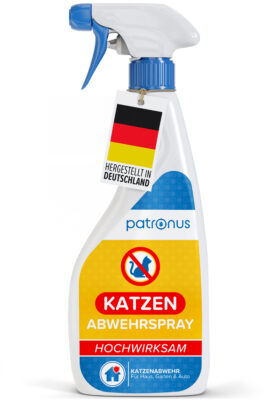 Patronus Anti Katzen Spray 500 ml Flasche Katzenabwehr fuer Haus Garten und Auto